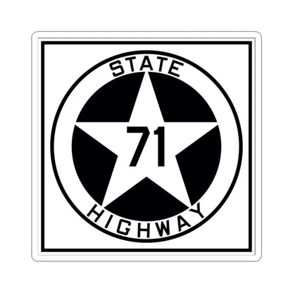 Texas 71 1917 (Texas) (Road Sign) STICKER Vinyl Kiss-Cut Decal 4 Inch White - The Sticker Space