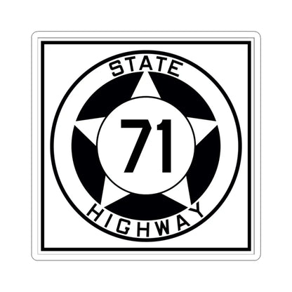 Texas 71 1935 (Texas) (Road Sign) STICKER Vinyl Kiss-Cut Decal 3 Inch White - The Sticker Space