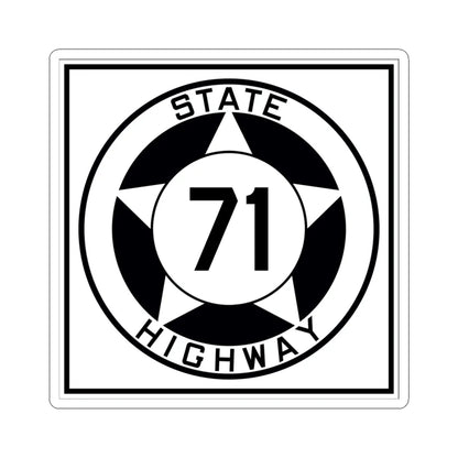 Texas 71 1935 (Texas) (Road Sign) STICKER Vinyl Kiss-Cut Decal 4 Inch White - The Sticker Space