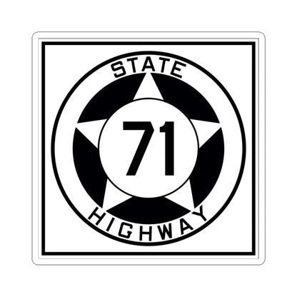 Texas 71 1935 (Texas) (Road Sign) STICKER Vinyl Kiss-Cut Decal 6 Inch White - The Sticker Space