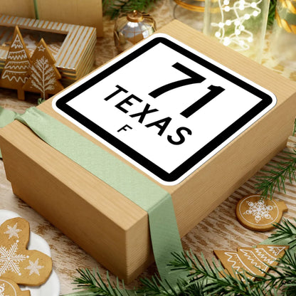 Texas 71-F (Texas) (Road Sign) STICKER Vinyl Kiss-Cut Decal - The Sticker Space