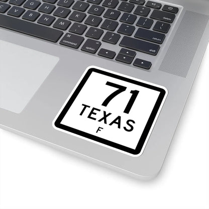 Texas 71-F (Texas) (Road Sign) STICKER Vinyl Kiss-Cut Decal - The Sticker Space