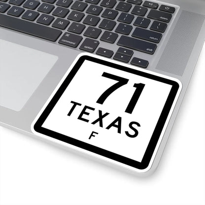 Texas 71-F (Texas) (Road Sign) STICKER Vinyl Kiss-Cut Decal - The Sticker Space