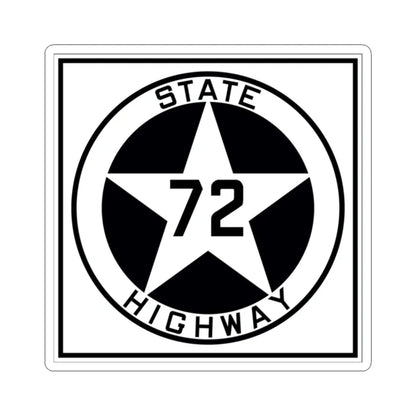 Texas 72 1917 (Texas) (Road Sign) STICKER Vinyl Kiss-Cut Decal 2 Inch White - The Sticker Space