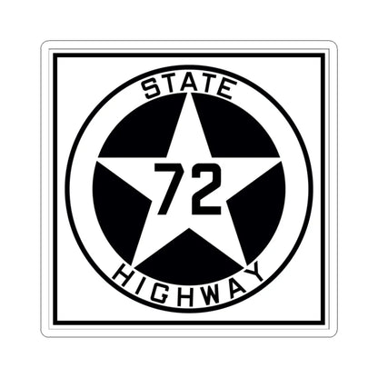 Texas 72 1917 (Texas) (Road Sign) STICKER Vinyl Kiss-Cut Decal 3 Inch White - The Sticker Space