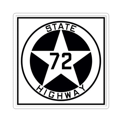 Texas 72 1917 (Texas) (Road Sign) STICKER Vinyl Kiss-Cut Decal 4 Inch White - The Sticker Space