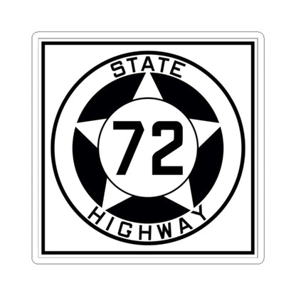 Texas 72 1935 (Texas) (Road Sign) STICKER Vinyl Kiss-Cut Decal 2 Inch White - The Sticker Space
