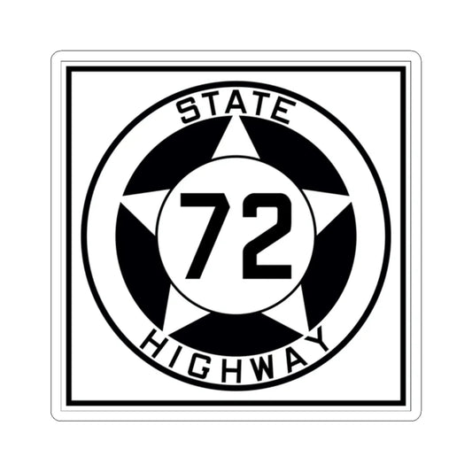 Texas 72 1935 (Texas) (Road Sign) STICKER Vinyl Kiss-Cut Decal 2 Inch White - The Sticker Space