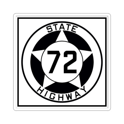 Texas 72 1935 (Texas) (Road Sign) STICKER Vinyl Kiss-Cut Decal 6 Inch White - The Sticker Space