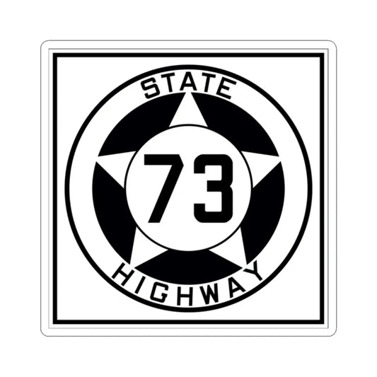 Texas 73 1935 (Texas) (Road Sign) STICKER Vinyl Kiss-Cut Decal 2 Inch White - The Sticker Space