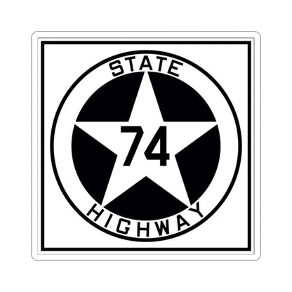 Texas 74 1917 (Texas) (Road Sign) STICKER Vinyl Kiss-Cut Decal 2 Inch White - The Sticker Space