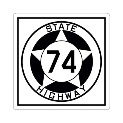 Texas 74 1935 (Texas) (Road Sign) STICKER Vinyl Kiss-Cut Decal 2 Inch White - The Sticker Space