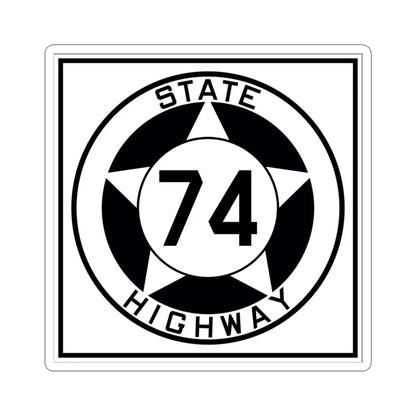 Texas 74 1935 (Texas) (Road Sign) STICKER Vinyl Kiss-Cut Decal 4 Inch White - The Sticker Space