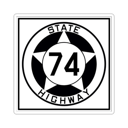 Texas 74 1935 (Texas) (Road Sign) STICKER Vinyl Kiss-Cut Decal 6 Inch White - The Sticker Space