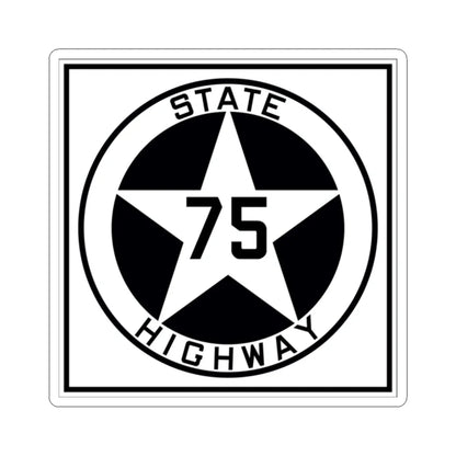 Texas 75 1917 (Texas) (Road Sign) STICKER Vinyl Kiss-Cut Decal 2 Inch White - The Sticker Space