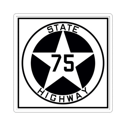 Texas 75 1917 (Texas) (Road Sign) STICKER Vinyl Kiss-Cut Decal 4 Inch White - The Sticker Space