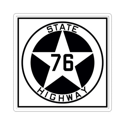 Texas 76 1917 (Texas) (Road Sign) STICKER Vinyl Kiss-Cut Decal 3 Inch White - The Sticker Space