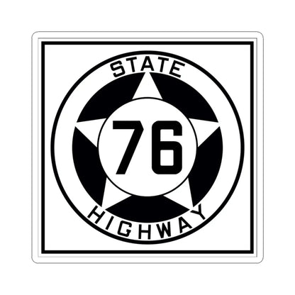 Texas 76 1935 (Texas) (Road Sign) STICKER Vinyl Kiss-Cut Decal 3 Inch White - The Sticker Space