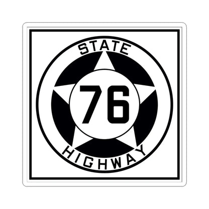 Texas 76 1935 (Texas) (Road Sign) STICKER Vinyl Kiss-Cut Decal 4 Inch White - The Sticker Space