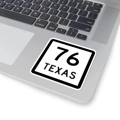 Texas 76 (Texas) (Road Sign) STICKER Vinyl Kiss-Cut Decal - The Sticker Space