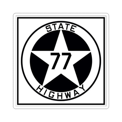Texas 77 1917 (Texas) (Road Sign) STICKER Vinyl Kiss-Cut Decal 2 Inch White - The Sticker Space