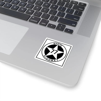 Texas 77 1917 (Texas) (Road Sign) STICKER Vinyl Kiss-Cut Decal - The Sticker Space