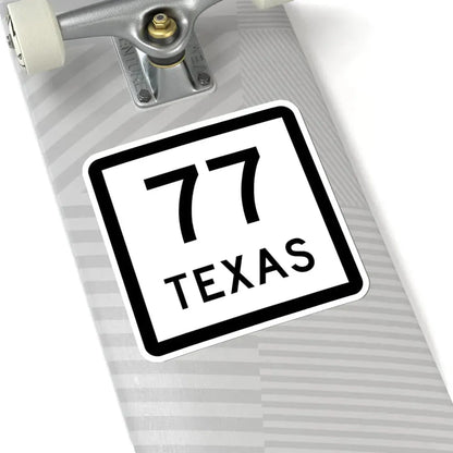 Texas 77 (Texas) (Road Sign) STICKER Vinyl Kiss-Cut Decal - The Sticker Space