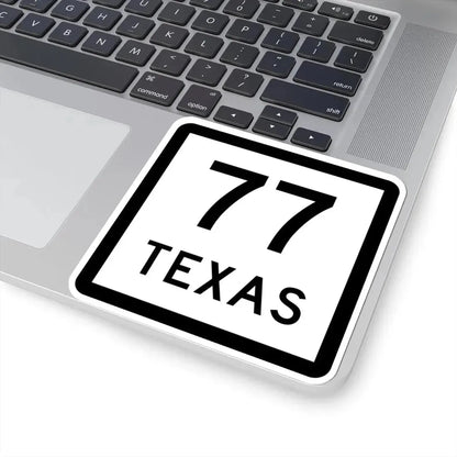 Texas 77 (Texas) (Road Sign) STICKER Vinyl Kiss-Cut Decal - The Sticker Space