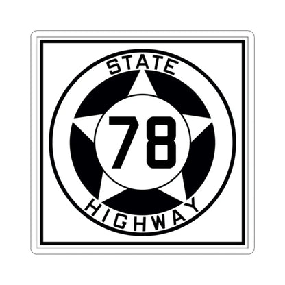 Texas 78 1935 (Texas) (Road Sign) STICKER Vinyl Kiss-Cut Decal 2 Inch White - The Sticker Space