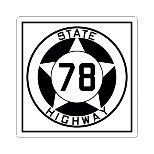 Texas 78 1935 (Texas) (Road Sign) STICKER Vinyl Kiss-Cut Decal 2 Inch White - The Sticker Space