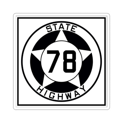 Texas 78 1935 (Texas) (Road Sign) STICKER Vinyl Kiss-Cut Decal 3 Inch White - The Sticker Space
