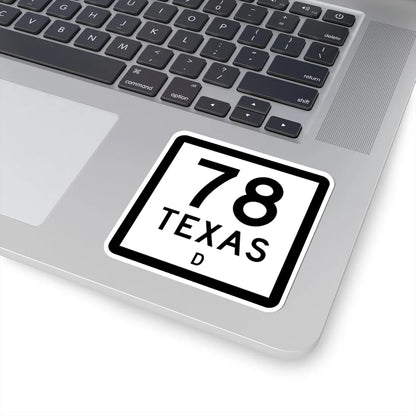 Texas 78-D (Texas) (Road Sign) STICKER Vinyl Kiss-Cut Decal - The Sticker Space