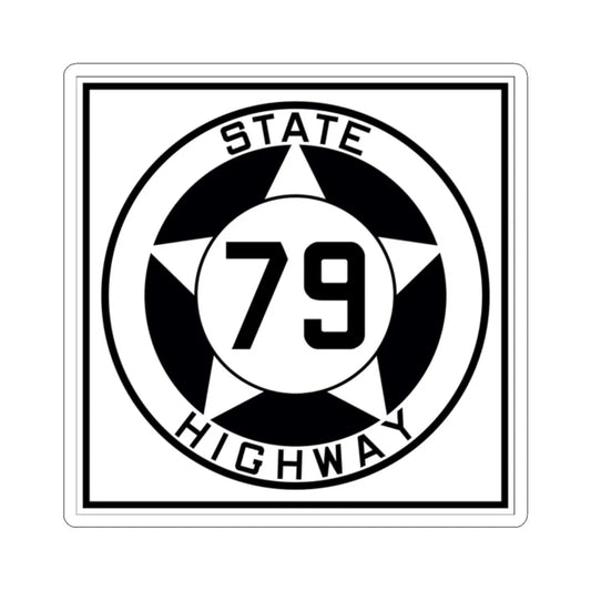 Texas 79 1935 (Texas) (Road Sign) STICKER Vinyl Kiss-Cut Decal 2 Inch White - The Sticker Space