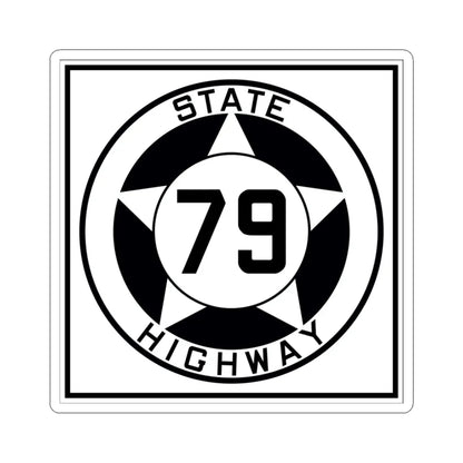 Texas 79 1935 (Texas) (Road Sign) STICKER Vinyl Kiss-Cut Decal 3 Inch White - The Sticker Space