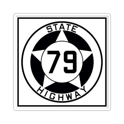 Texas 79 1935 (Texas) (Road Sign) STICKER Vinyl Kiss-Cut Decal 4 Inch White - The Sticker Space