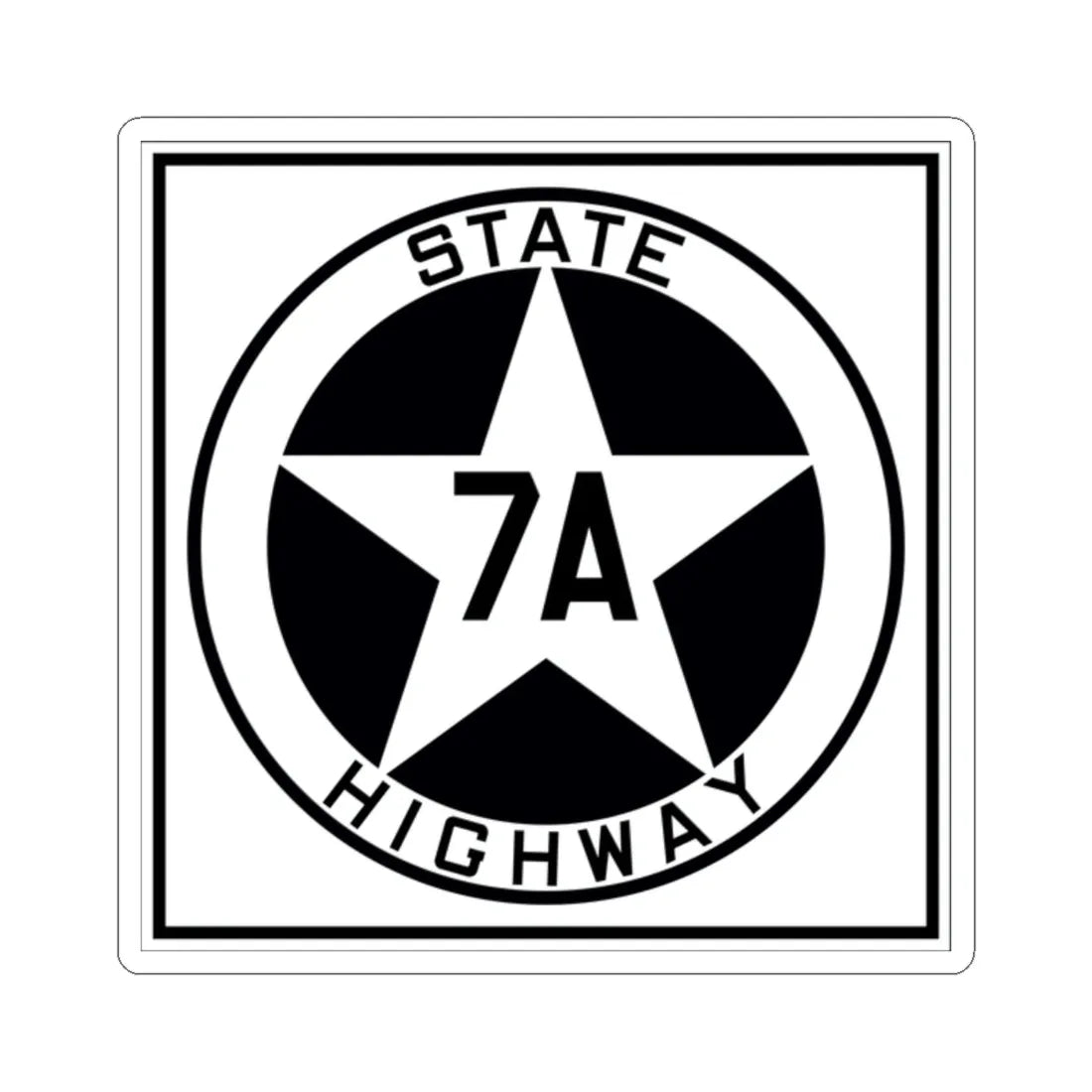 Texas 7A 1917 (Texas) (Road Sign) STICKER Vinyl Kiss-Cut Decal 2 Inch White - The Sticker Space