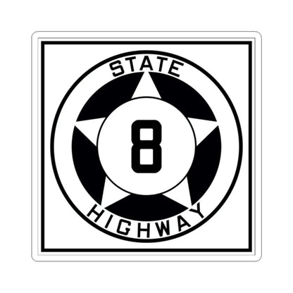 Texas 8 1935 (Texas) (Road Sign) STICKER Vinyl Kiss-Cut Decal 2 Inch White - The Sticker Space