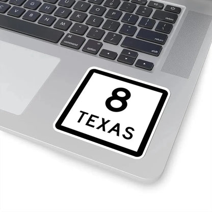 Texas 8 (Texas) (Road Sign) STICKER Vinyl Kiss-Cut Decal - The Sticker Space