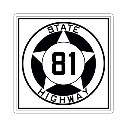 Texas 81 1935 (Texas) (Road Sign) STICKER Vinyl Kiss-Cut Decal 2 Inch White - The Sticker Space