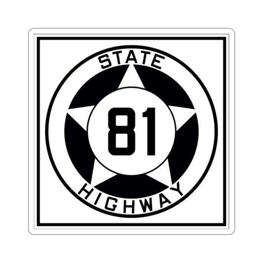 Texas 81 1935 (Texas) (Road Sign) STICKER Vinyl Kiss-Cut Decal 2 Inch White - The Sticker Space
