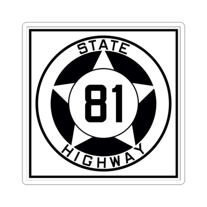 Texas 81 1935 (Texas) (Road Sign) STICKER Vinyl Kiss-Cut Decal 4 Inch White - The Sticker Space
