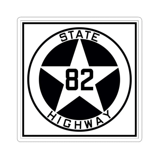 Texas 82 1917 (Texas) (Road Sign) STICKER Vinyl Kiss-Cut Decal 2 Inch White - The Sticker Space