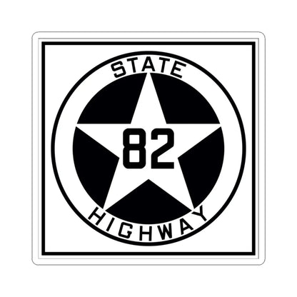 Texas 82 1917 (Texas) (Road Sign) STICKER Vinyl Kiss-Cut Decal 3 Inch White - The Sticker Space
