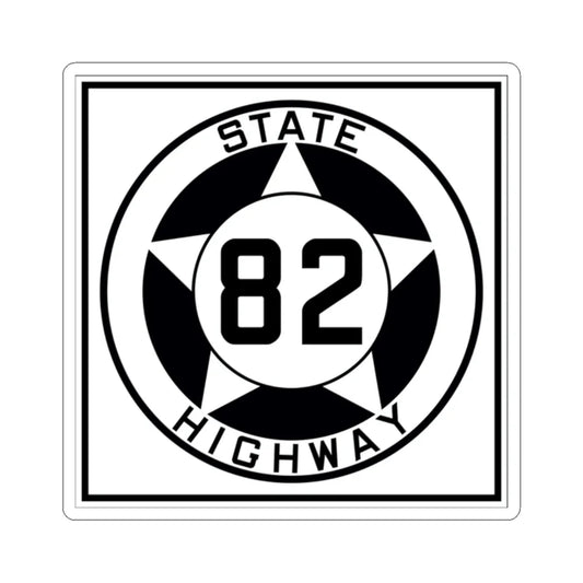Texas 82 1935 (Texas) (Road Sign) STICKER Vinyl Kiss-Cut Decal 2 Inch White - The Sticker Space