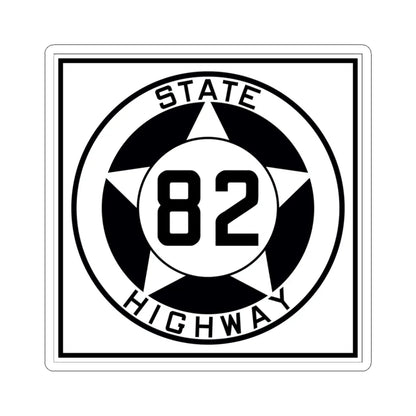 Texas 82 1935 (Texas) (Road Sign) STICKER Vinyl Kiss-Cut Decal 3 Inch White - The Sticker Space