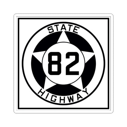 Texas 82 1935 (Texas) (Road Sign) STICKER Vinyl Kiss-Cut Decal 4 Inch White - The Sticker Space