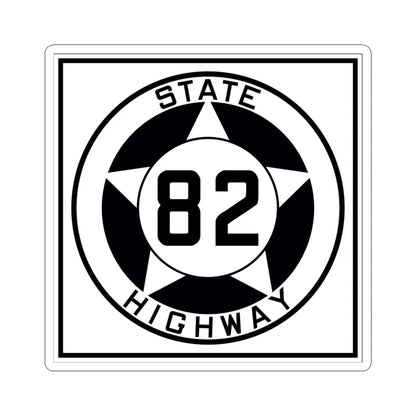 Texas 82 1935 (Texas) (Road Sign) STICKER Vinyl Kiss-Cut Decal 6 Inch White - The Sticker Space