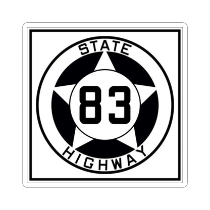 Texas 83 1935 (Texas) (Road Sign) STICKER Vinyl Kiss-Cut Decal 2 Inch White - The Sticker Space