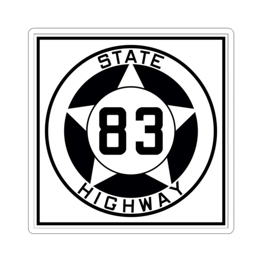 Texas 83 1935 (Texas) (Road Sign) STICKER Vinyl Kiss-Cut Decal 2 Inch White - The Sticker Space