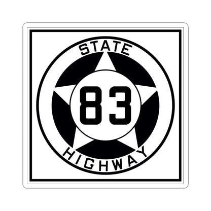 Texas 83 1935 (Texas) (Road Sign) STICKER Vinyl Kiss-Cut Decal 4 Inch White - The Sticker Space